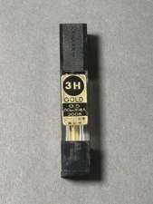RARE Box Vintage Japanese GOLD Pencil Lead Coleen 3H NOS 0.5 30 leads JIS