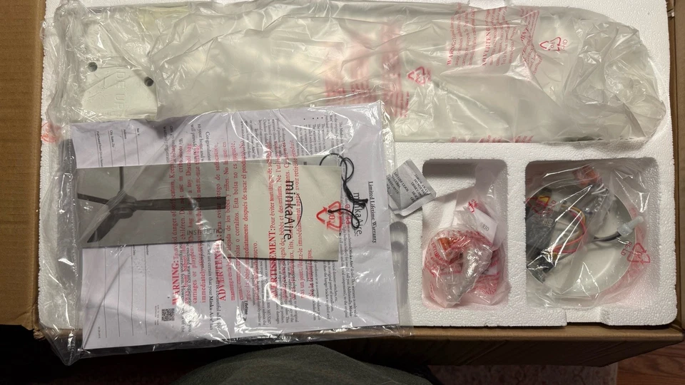 Minka Aire F727-WHF Rudolph 52" Indoor FLAT WHITE Ceiling Fan (SEE PHOTOS) - Image 2 of 3