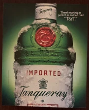1992 Tanqueray Gin Vintage Print Ad Ice Cold T&T