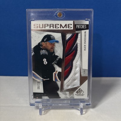 2023-24 SP GAME USED #SP-AO ALEX OVECHKIN SUPREME PATCHES JERSEY #’d 08/15