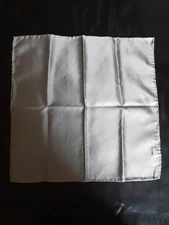 The Tie Bar 100% Silk Seta Gray Silver Pocket Square HANDKERCHIEF Hand  Rolled 