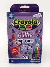 Crayola Mini Magnetic PIP-Tiles, Building Set for Kids, Magnetic, Glitter {J}