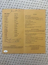 George Blanda William Stratton Signed Red Cloud Banquet Event Program JSA Auto 