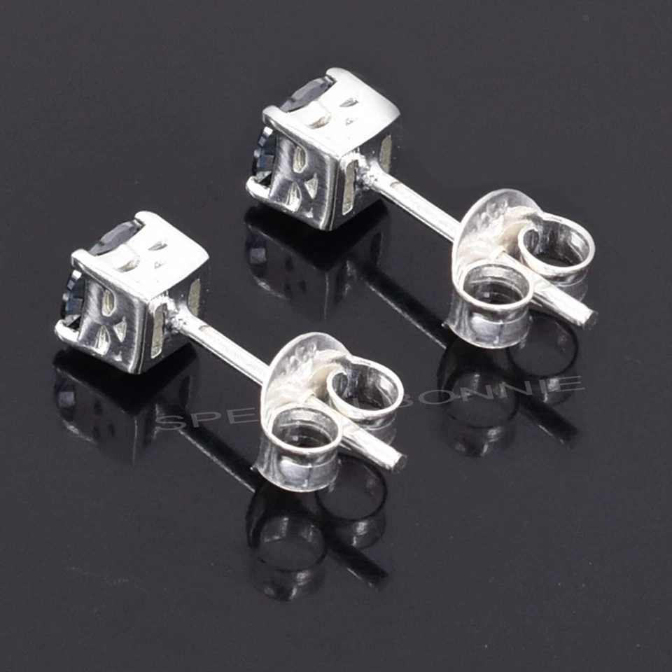 Tachuelas solitarias de diamantes azules de 1,00 quilates - increíble brillo y brillo - ¡VIDEO! Tarifa gratuita Foto 4 de 4