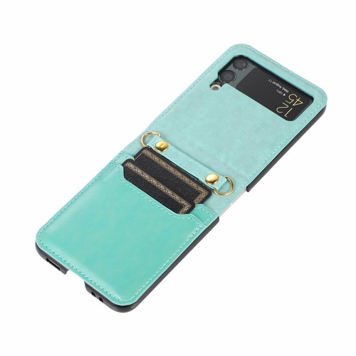 For-Samsung Galaxy Z Flip 3 / 4 5G Card Holder Leather Wallet Case + Screen Film - Picture 21 of 42