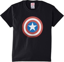 Image of Boys Marvel Avengers Assemble Captain America Simple Symbol T-Shirt 7-8 Years