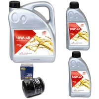 MotoröL Set MotoröL Febi SAE 10W-40 7 Liter + ÖLfilter FüR Toyota Hilux Hiace IV