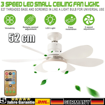 LED Deckenventilator mit Beleuchtung Fernbedienung Dimmbar 3 Farben Ventilator