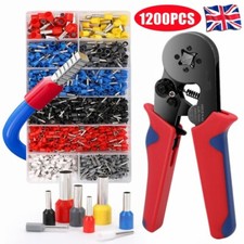 1200PCS Cable Wire Electrical Terminals Ferrule Crimper Plier Crimping Tool Set