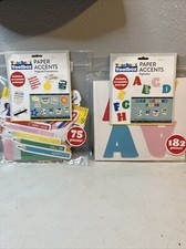 NEW SEALED TEACHERS TOOLBOX PAPER ACCENTS ALPHABET  INSPIRED EXPRESSIONS 2 Pkgs