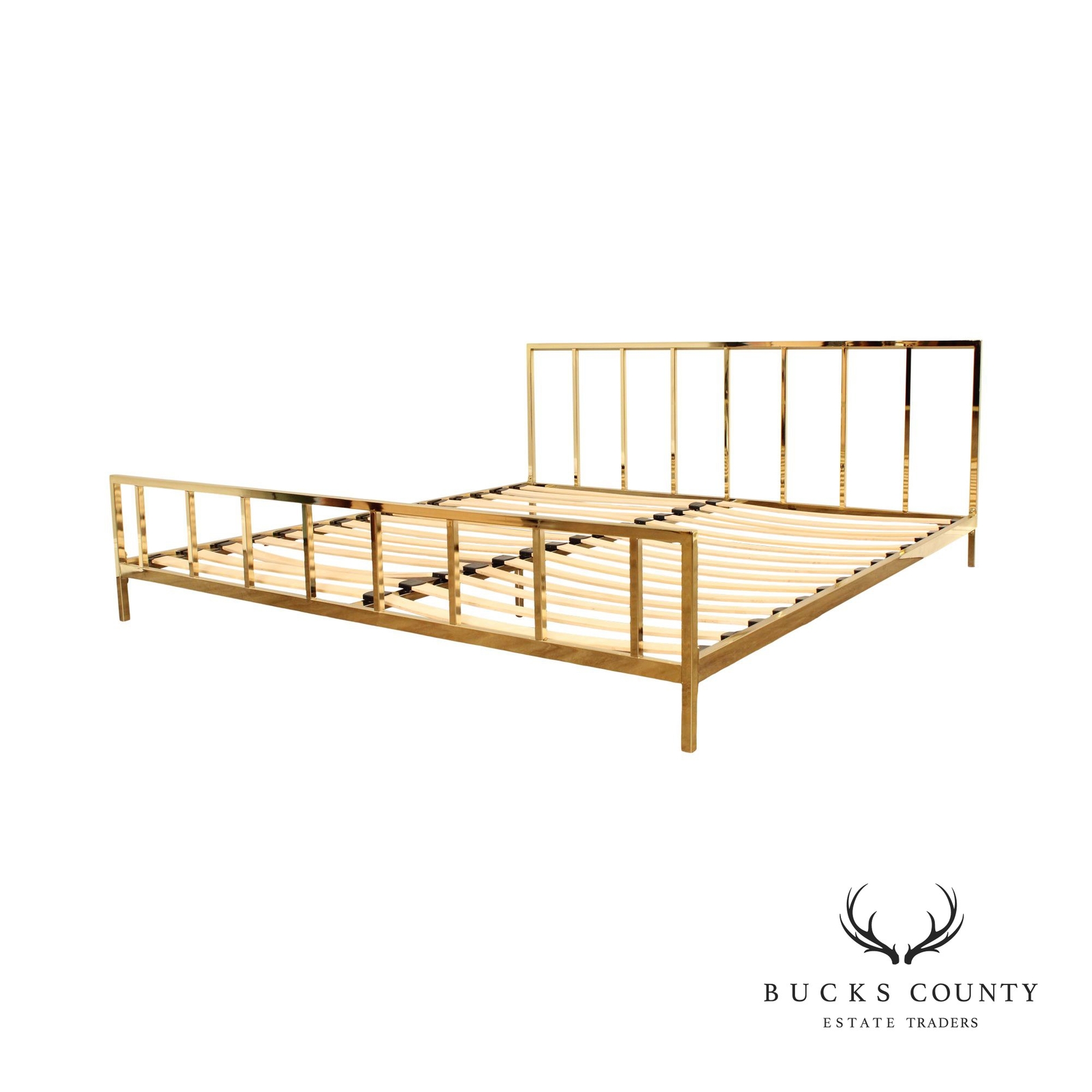 CB2 Modern Brass Alchemy King Size Bed eBay