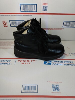 Rieker Boots Women's 37 US Black Leather Shoes Ankle Wool Lined Tex  Waterproof