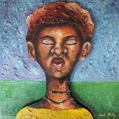 3D 12x12 Original African American Art on Wood and Drywall by Tosh Fomby