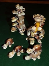 Sculpture Tortue En Coquillage Lot De 5