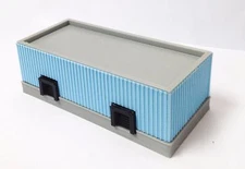 Outland Models Train Railway Layout Warehouse / Freight Station (Blue) Z Scale
