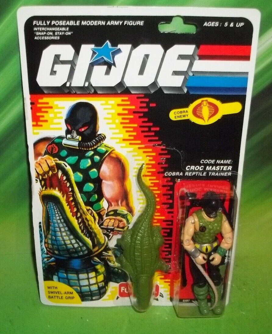 G I GI JOE COBRA ENEMY REPTILE TRAINER CROC MASTER FIGURE MOC