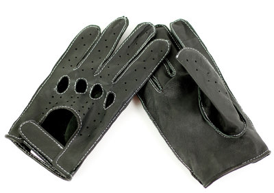 STRIKE Chopper Lederhandschuhe Leder Handschuhe Biker Style ungefüttert schwarz