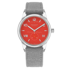 Nomos Club Campus 38 Nonstop Red Grey Vegan Velour 723.GB watch