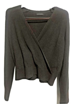Banana Republic Brown Wrap Long Sleeve Wool Shirt Large | eBay