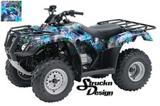 Blue Flowers Zebra Print Camo Decal Vinyl Graphic Wrap Kit ATV UTV Golf Cart USA