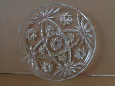 Early American Prescut EAPC 6-3/4" Snack Plate With Cup Ring Anchor Hocking HTF