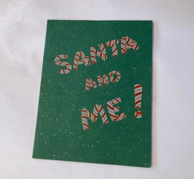 Santa And Me Visit to Santa Claus folder w/ photo of unidentified children 1950s
