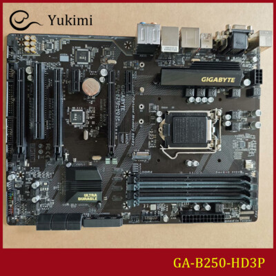 FOR GIGABYTE GA-B250-HD3P DDR4*4 64GB LGA1151 HDMI VGA DVI-D Motherboard Test