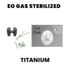 Sterilized Piercing Kit Titanium Nose Screw 18G Forceps Clamps Needles Gloves