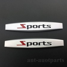 2pcs Metal Sport Racing Car Auto Fender Emblem Skirts Badge Decal Sticker 2pcs Metal Sport Racing Car Auto Fender Emblem Skirts Badge Decal Sticker