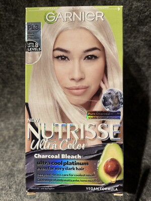 Garnier Nutrisse Ultra Color Charcoal Bleach PL3 Ultra Cool Platinum Hair Dye