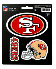 San Francisco 49ers NFL Die-Cut Decal Stickers / 3 Pack Fanmats