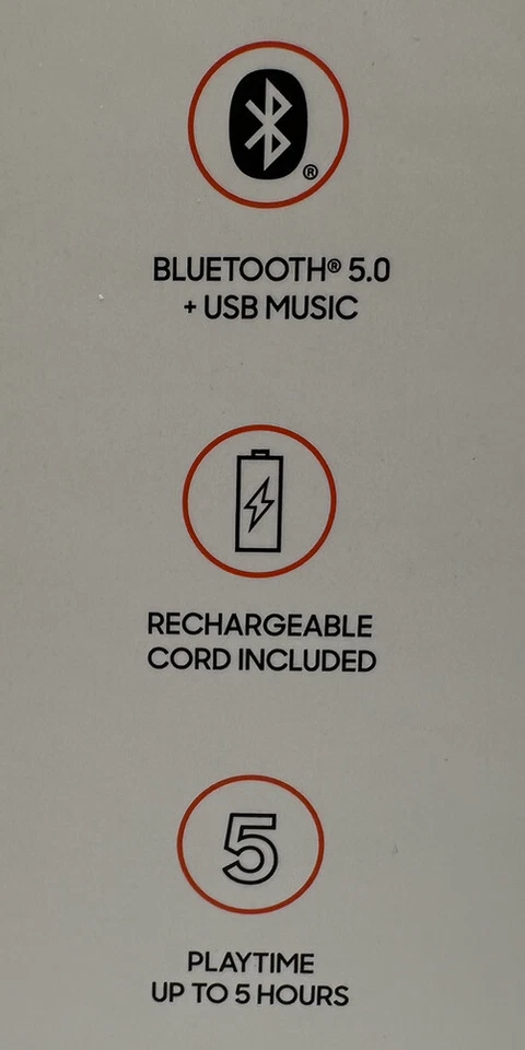 Sharper Image Bluetooth Speaker Louder As One Rechargeable W/ Cord (Brand New) - Image 4 of 4