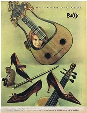 ADVERTISEMENT ADVERTISING 115 1961 BALLY shoes AUTUMN HARMONY