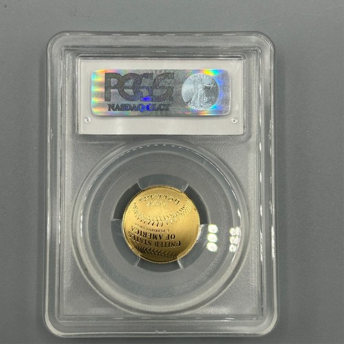 U.S. 2014-W BASEBALL HALL OF FAME $5 DOLLAR GOLD PROOF COIN, CERT PCGS PR70-DCAM - Picture 3 of 4