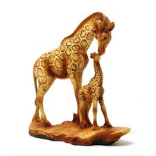 Free standing graceful giraffe and calf decorative ornament
