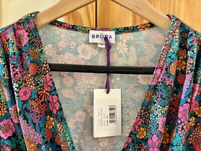 Brora x Liberty Ciara Jersey Faux Wrap Dress UK 14/US 10 NWT | eBay
