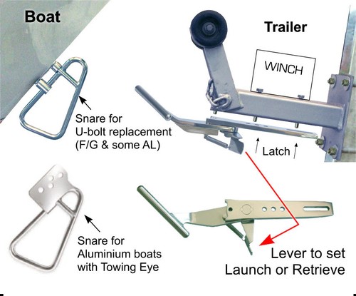 Boat Latch - Suits standard Aluminium boat up to 6.5m, 316 Stainless Steel - Picture 6 of 8