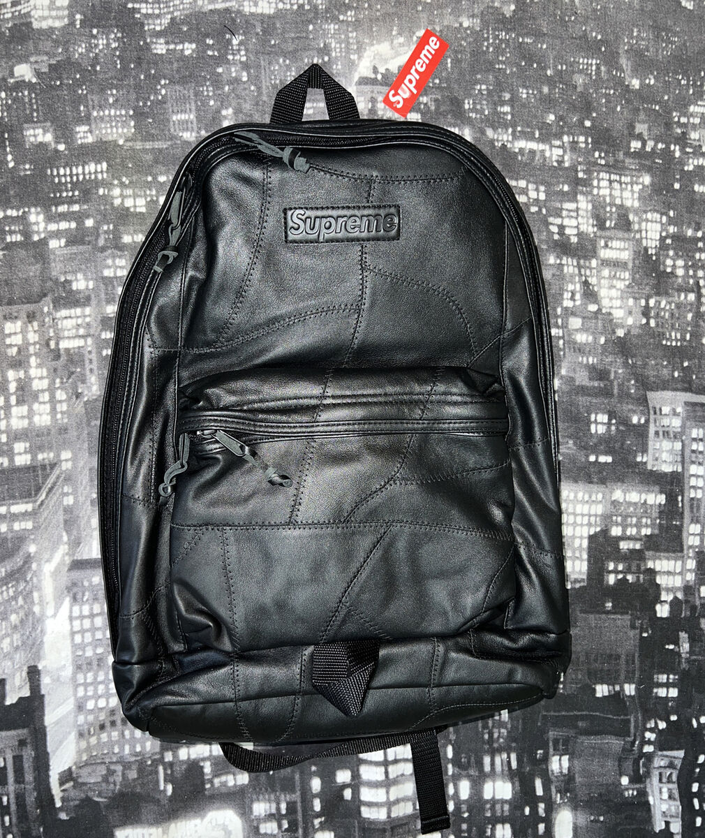 Supreme Patchwork Leather Backpack Black!!FW19!!BNWT!100 Supreme Patchwork Leather Backpack Black!!FW19!!BNWT!100