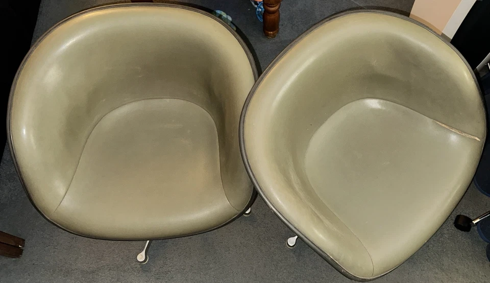 Par de sillones Eames Herman Miller vintage muebles modernos de mediados de siglo Foto 3 de 4