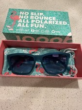 Goodr Polarized Sunglasses Teal Flamingo No Slip No Bounce New w/Box