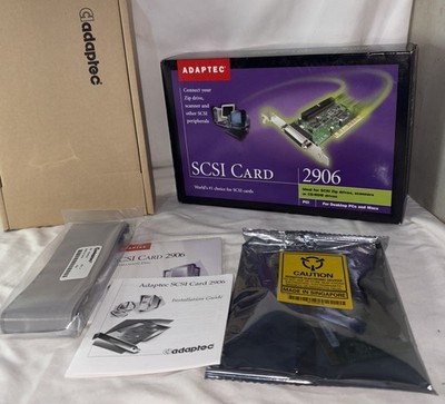 Adaptec AVA-2906 32 Bit PCI SCSI Controller Card PC Mac Open Box Sealed Interior