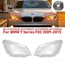 2pcs Für BMW 7er F01 F02 09-15 Klar Set Scheinwerferglas Scheinwerfer