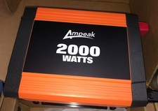 Ampeak 2000W 12v To 115 Power Inverter 3 - 110v Fused Outlets One Usb Quiet New