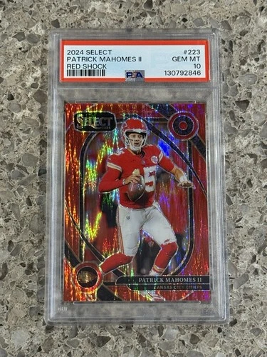 Patrick Mahomes 2024 Select Red Shock Prizm #’d/249 PSA 10 GEM MINT