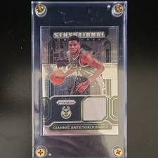 Panini 2021-22 Prizm Giannis Antetokounmpo Bucks Sensational Swatches #SW-GAN
