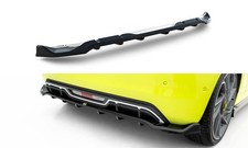 Hinten Splitter Abarth 500e schwarz Hochglanz Heckschürze Heckansatz 