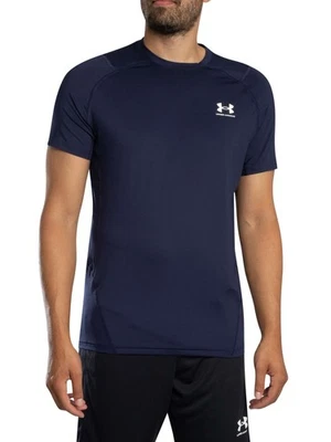 Under Armour Herren HeatGear Tailliertes Kurzarm-T-Shirt, Blau - Bild 1 von 4