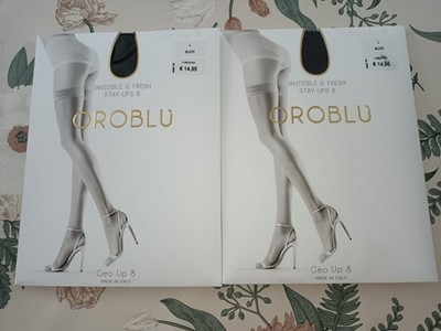 Oroblu Halterlose Strümpfe GEO Up, 2 Paar, 8 DEN, Größe L