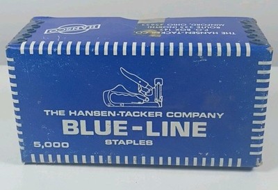 Vintage Hansen Blue-Line  No. 35 5/16'' Tack Point Staples 5000 Pcs