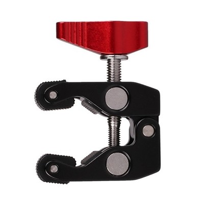Aluminum Alloy Cameras Clamp with Double Thread Mounts for Photography Gear
